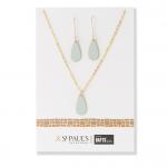 Peacock Earring/Pendant Set (Pale Blue)